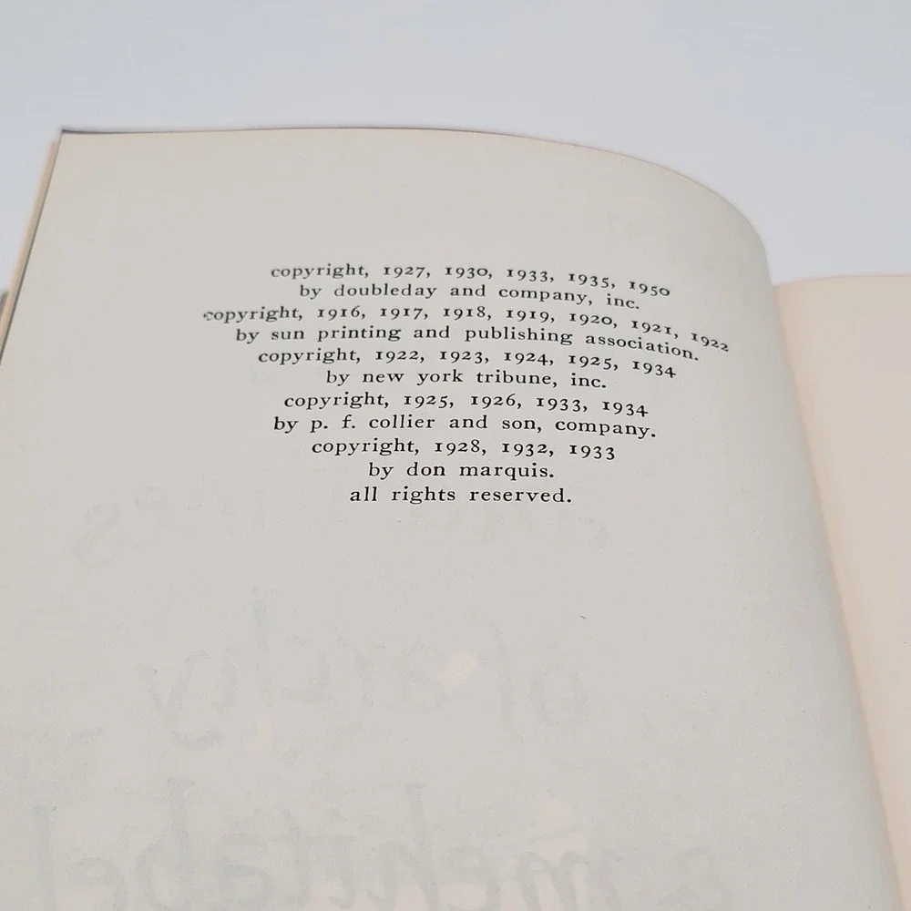 Don‎ Marquis the lives and times of archy and mehitabel Hardcover 1950 Good